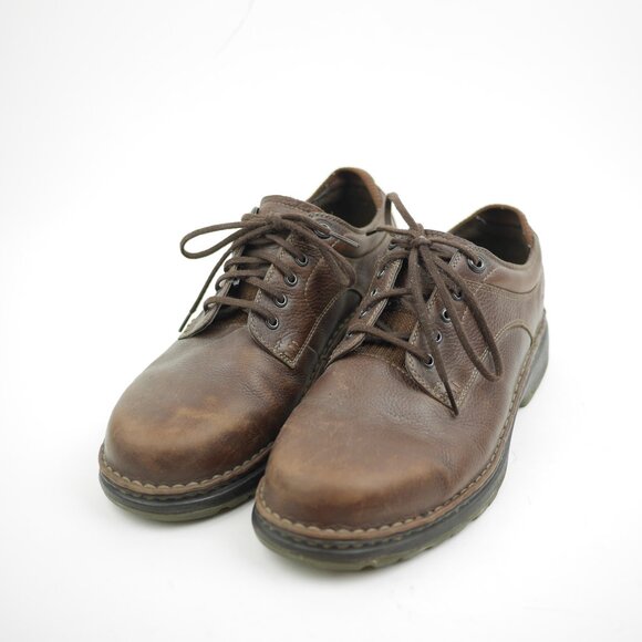 TIMBERLAND Men's 10 W - Brown leather oxfords lace up casual comfort shoes TITAN - Picture 1 of 13